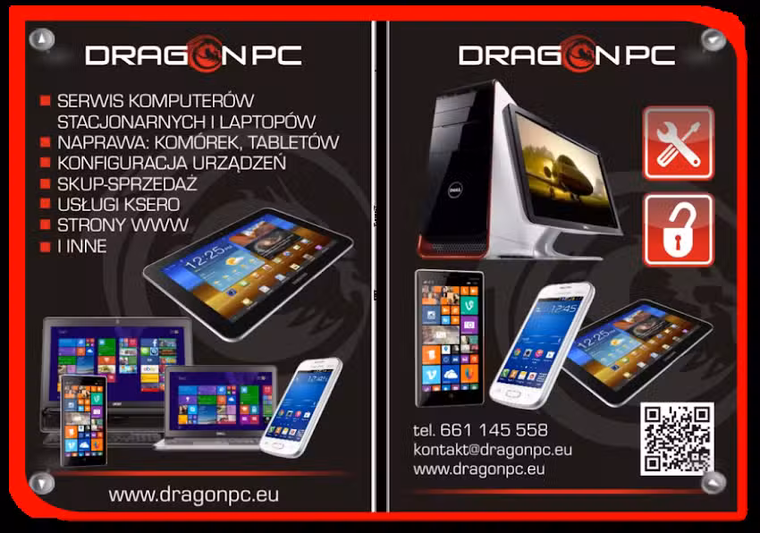 DragonPC – serwis komputerowy i gsm | ksero A4 | wymiana szybki